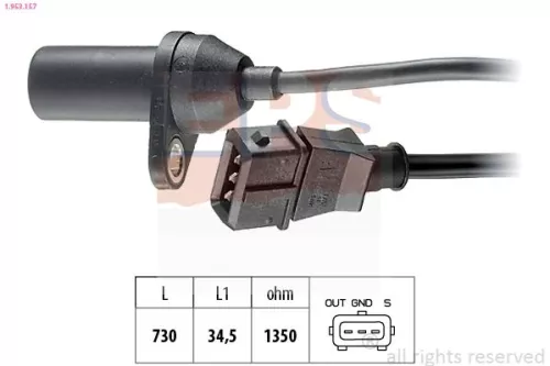 Sensor, crankshaft pulse EPS 1.953.157)