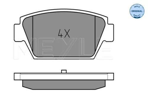 Brake Pad Set, disc brake MEYLE 025 211 2514)