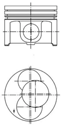 Piston KOLBENSCHMIDT 40093700)