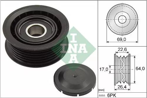 Deflection/Guide Pulley, V-ribbed belt Schaeffler INA 532 0160 10)