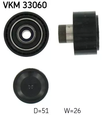 Deflection/Guide Pulley, V-ribbed belt SKF VKM 33060)