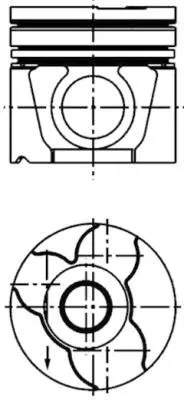 Piston KOLBENSCHMIDT 40307600)