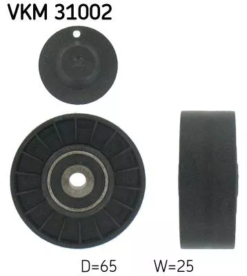 Deflection/Guide Pulley, V-ribbed belt SKF VKM 31002)