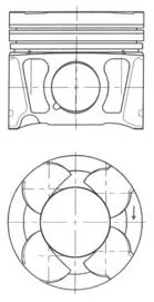 Piston KOLBENSCHMIDT 41070600)