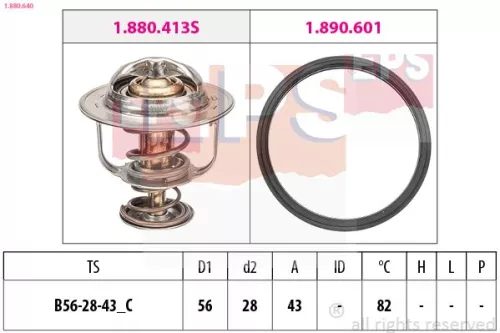 Thermostat, coolant EPS 1.880.640)