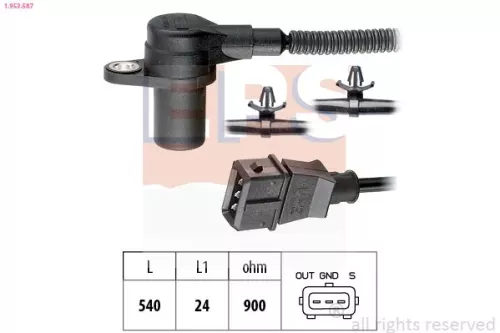 Sensor, crankshaft pulse EPS 1.953.587)