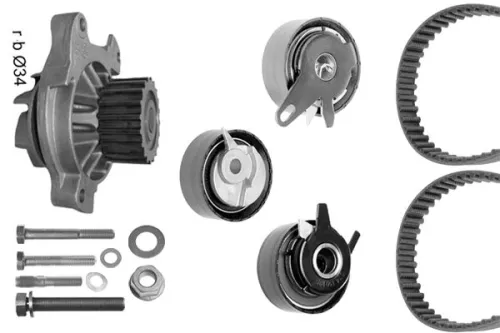 Water Pump & Timing Belt Kit BOSCH 1 987 948 873)