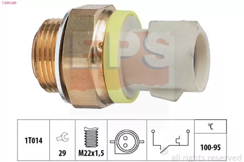 Temperature Switch, radiator fan EPS 1.850.280)
