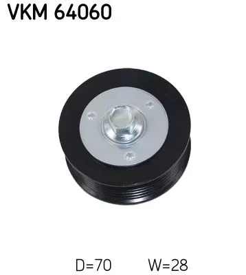 Deflection/Guide Pulley, V-ribbed belt SKF VKM 64060)