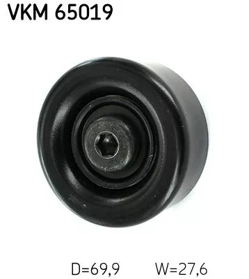 Deflection/Guide Pulley, V-ribbed belt SKF VKM 65019)