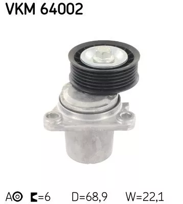 Belt Tensioner, V-ribbed belt SKF VKM 64002)