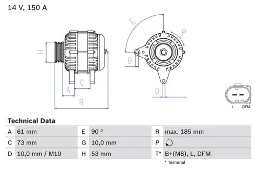 Alternator BOSCH 0 986 048 921)