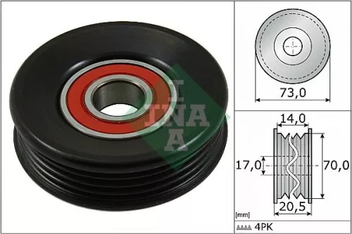 Tensioner Pulley, V-ribbed belt Schaeffler INA 531 0853 10)