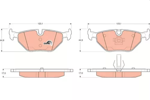 Brake Pad Set, disc brake TRW GDB1344)