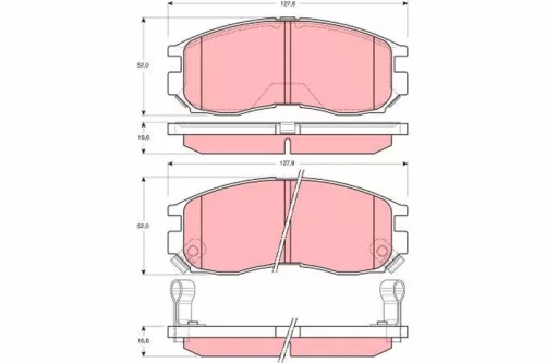 Brake Pad Set, disc brake TRW GDB3133)