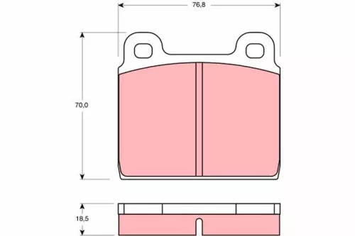 Brake Pad Set, disc brake TRW GDB407)