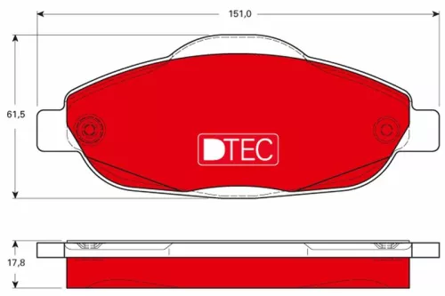 Brake Pad Set, disc brake TRW GDB1761DTE)