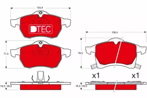 Brake Pad Set, disc brake TRW GDB1350DTE)