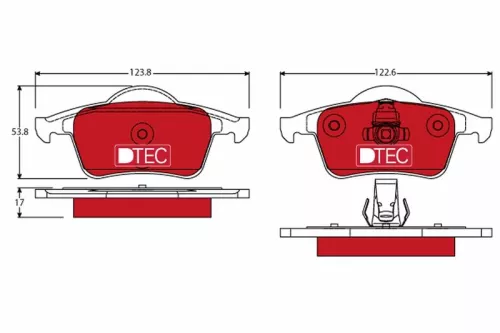 Brake Pad Set, disc brake TRW GDB1389DTE)