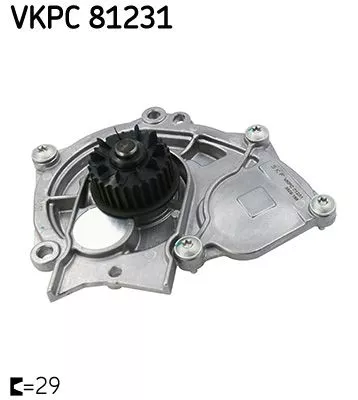 Water Pump, engine cooling SKF VKPC 81231)