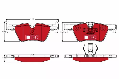 Brake Pad Set, disc brake TRW GDB1919DTE)