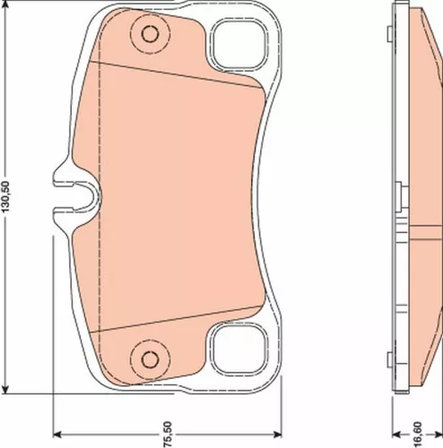 Brake Pad Set, disc brake TRW GDB1792)