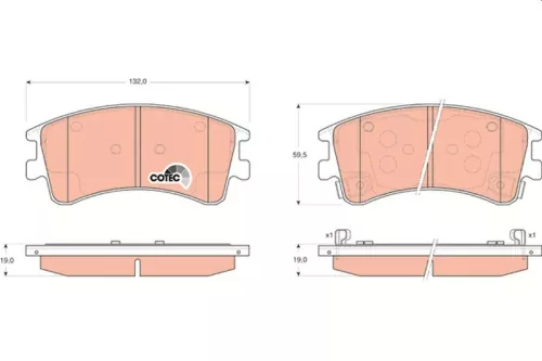 Brake Pad Set, disc brake TRW GDB3310)