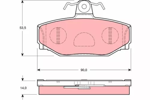 Brake Pad Set, disc brake TRW GDB1377)
