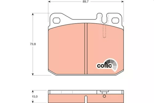Brake Pad Set, disc brake TRW GDB242)