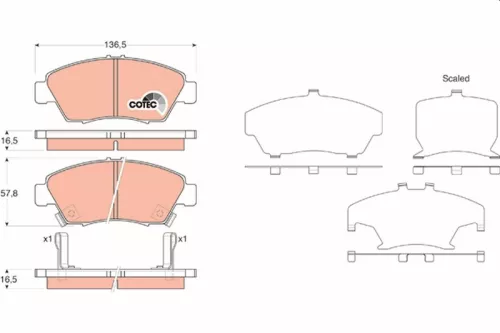 Brake Pad Set, disc brake TRW GDB3375)