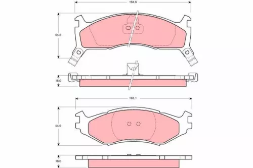 Brake Pad Set, disc brake TRW GDB1158)