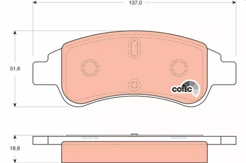 Brake Pad Set, disc brake TRW GDB1563)