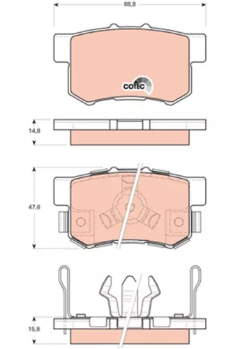 Brake Pad Set, disc brake TRW GDB3438)