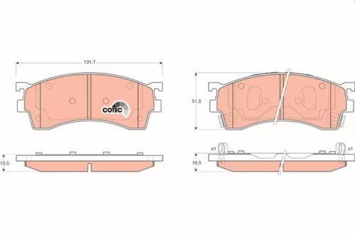 Brake Pad Set, disc brake TRW GDB3209)