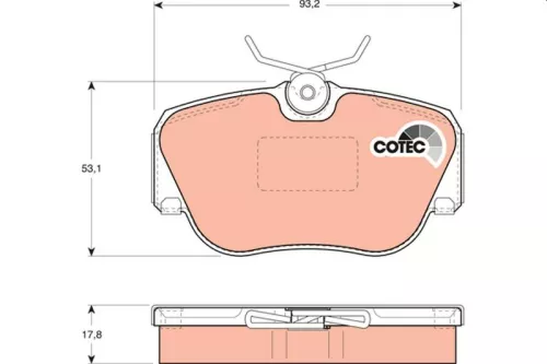 Brake Pad Set, disc brake TRW GDB817)