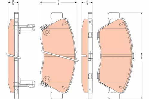 Brake Pad Set, disc brake TRW GDB3478)