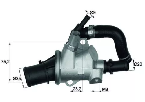Thermostat, coolant MAHLE TI 146 88)