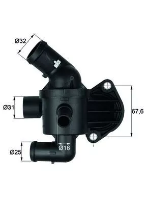Thermostat, coolant MAHLE TI 15 87)