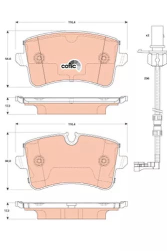 Brake Pad Set, disc brake TRW GDB1867)