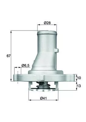Thermostat, coolant MAHLE TI 68 87D)