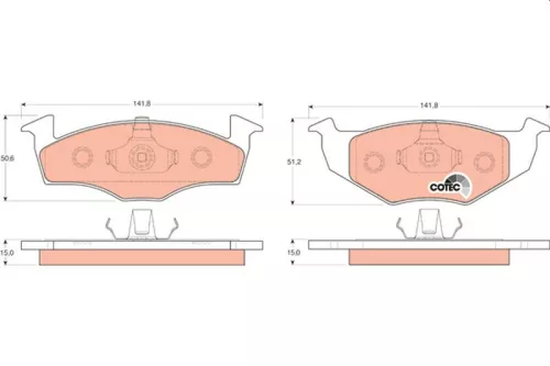 Brake Pad Set, disc brake TRW GDB1306)