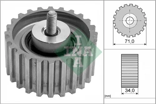 Deflection Pulley/Guide Pulley, timing belt Schaeffler INA 532 0441 10)