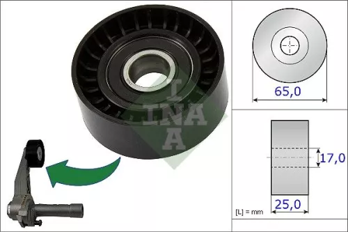 Tensioner Pulley, V-ribbed belt Schaeffler INA 531 0866 10)