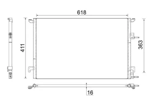 Condenser, air conditioning MAHLE AC 589 000S)