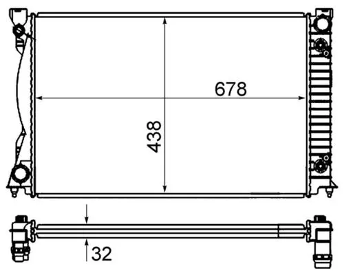 Radiator, engine cooling MAHLE CR 842 000S)