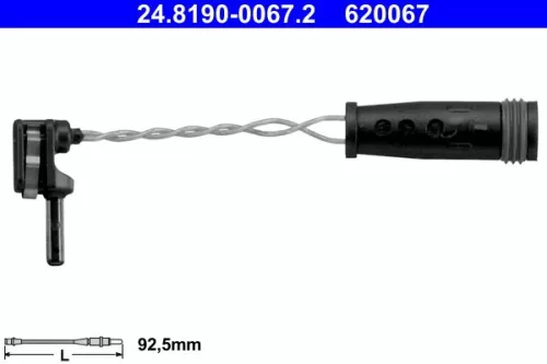 Warning Contact, brake pad wear ATE 24.8190-0067.2)