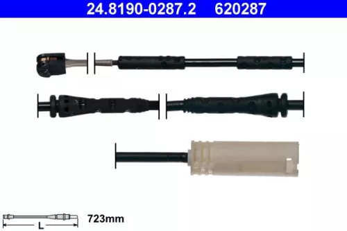 Warning Contact, brake pad wear ATE 24.8190-0287.2)
