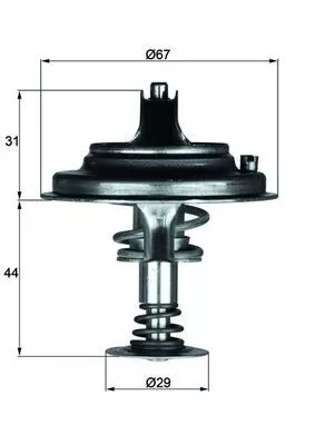 Thermostat, coolant MAHLE TX 26 80D1)