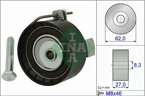 Tensioner Pulley, timing belt Schaeffler INA 531 0813 10)