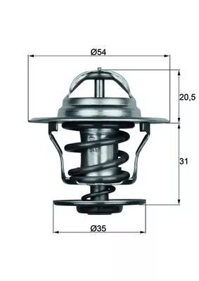 Thermostat, coolant MAHLE TX 15 84D)